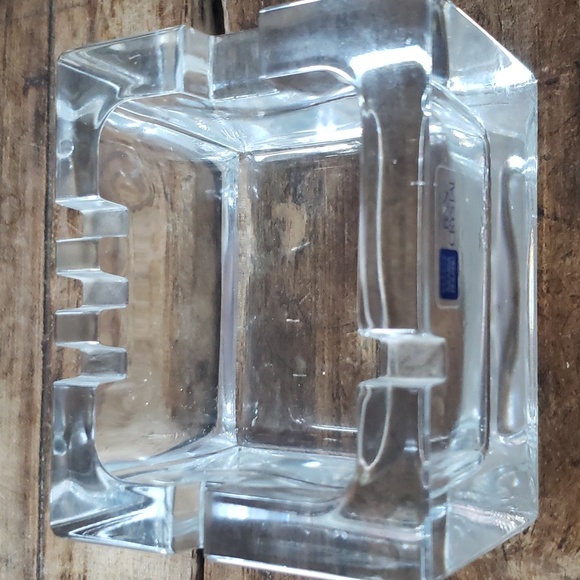 Vintage 1960's Arabia Finland Fine Crystal Ashtray by Kaj Franck Nuutajarvi - Picture 2 of 7